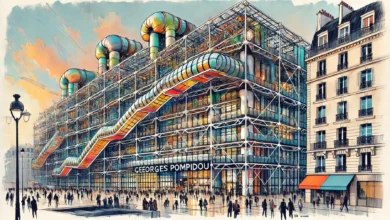 illustration of the Centre Georges Pompidou.