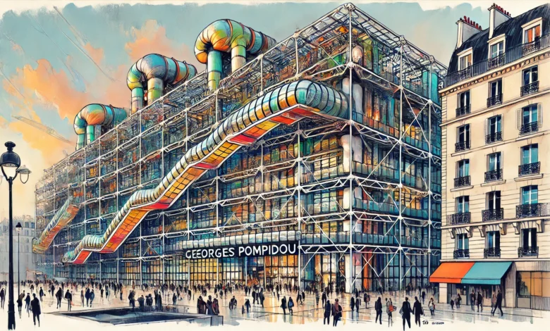 illustration of the Centre Georges Pompidou.