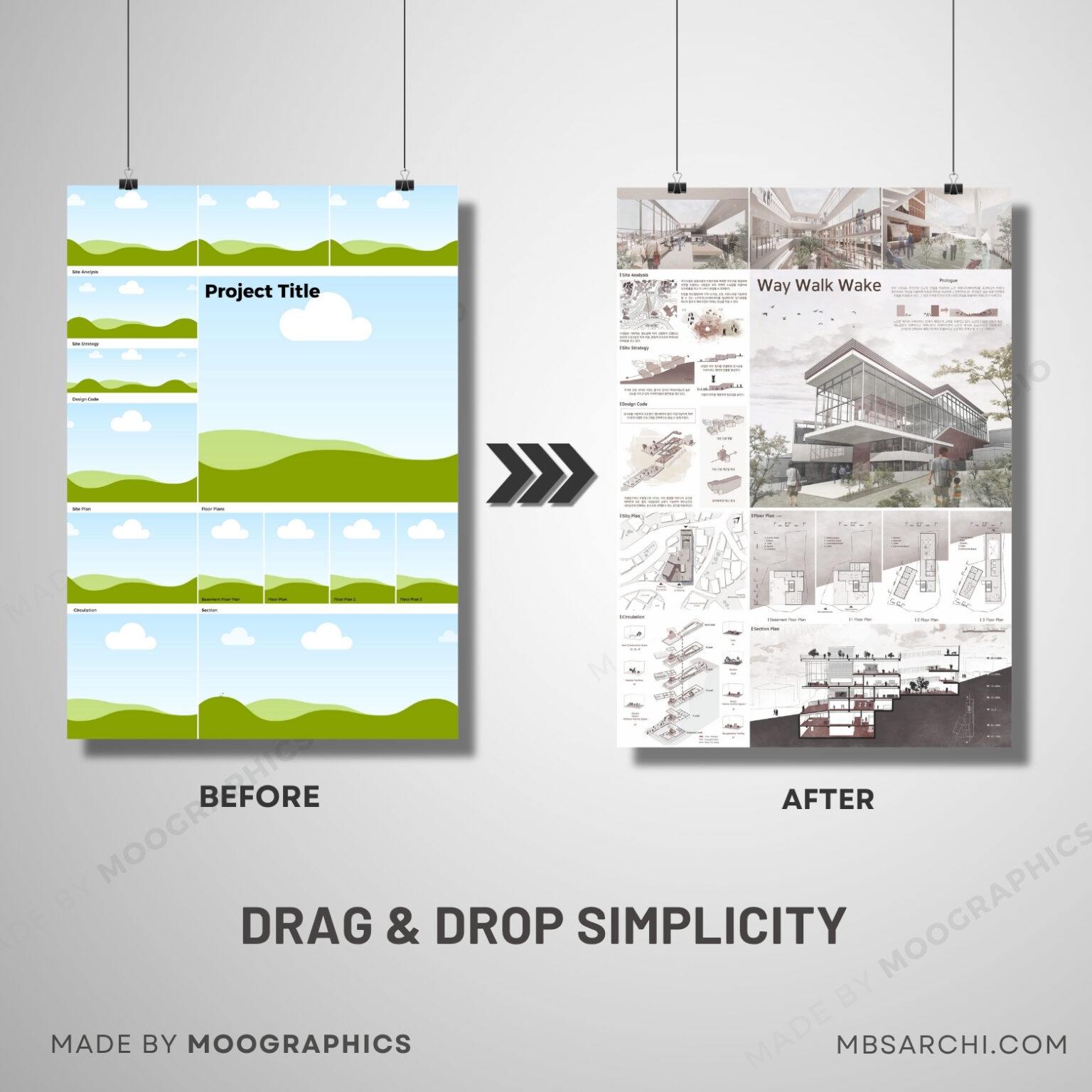 Architecture Presentation Board Template – Editable in Canva | MBS ...